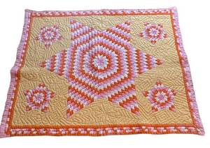 FB - Lone Star Quilt - 62 x 73 in - Vintage, Light Wear