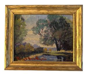 BR1 - Petite Vintage Original Landscape Painting