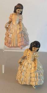 UL - Two Vintage Royal Doulton Fancy Lady Figurines