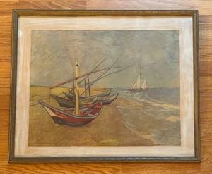 UL - Vincent van Gogh Print - Fishing Boats on the Beach, Les Saintes-Maries