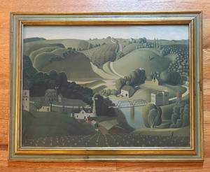 UL - Stone City Print by Grant Wood