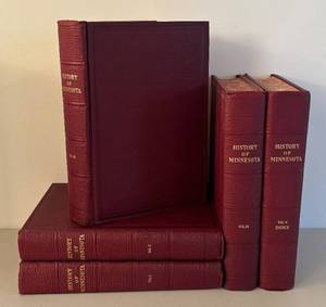UL - Vintage History of Minnesota Leather-Bound Set