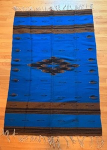 UL -Cobalt Blue & Brown Southwest Style Tapestry