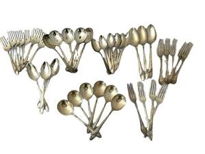 BR1 - Royal Plate Vintage Silver Plate Flatware Set - Assorted Spoons & Forks