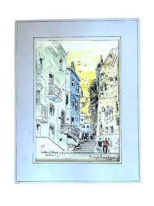 uL - Santarem Portugal Hill Towns - Art Print 10x13 Unframed