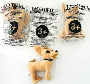 uL - Taco Bell Talking Chihuahua Plush Toy - Yo Quiero Collar