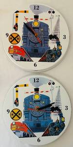 uL - J.S.N.Y. Train Clocks - 10-Inch Dial (Lot of 2)