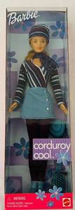 uL - Barbie Corduroy Cool Fashion Doll 24658 - Striped Top, Teal Skirt & Accessories