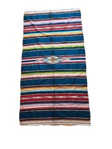 uL - Mexican Serape Blanket - 76 x 41 in - Multicolor Striped Pattern