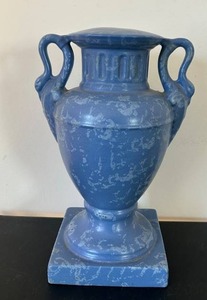 uL - Vintage Blue Handled Vase Mold No. 998