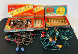 uL - NOMA Christmas Lights - Mazda Lamps - Vintage Sets (Lot of 4)