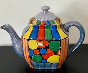 uL - Vintage Rainbow Mosaic Teapot - Made in Japan