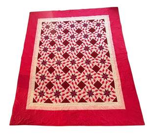 UL - River Rocks Pattern Vintage Quilt - 87 x 102 in