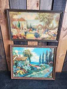 lot 24 image: 2 Vintage Framed Aitkinson Litho Pictures