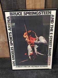 lot 71 image: Framed Bruce Springsteen Concert Poster a night for the Vietnam veteran