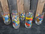 7 Vintage Smurfs Glasses  No chips or cracks