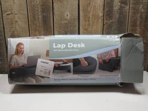 lot 10 image: Casual Living Lap Desk Pillow Memory Foam Removable Knit