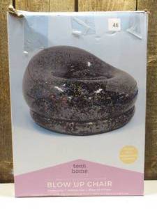 lot 46 image: Celestial Garden Blow Up Chair BlackSilver
