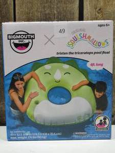 lot 49 image: BigMouth Squishmallows Tristan the Triceratops 4 Pool Float