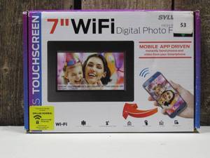 lot 53 image: Sylvania WiFi 7 inch Digital Photo Picture Frame Black
