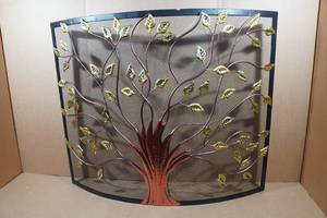 lot 28 image: Deco 79 Farmhouse Metal Fire Place Screen - 39x7x33