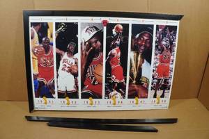 lot 42 image: Micheal Jordan Poster - Broken Frame