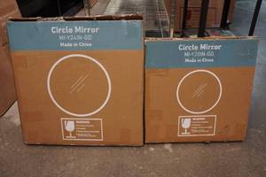 lot 53 image: 2 Gold Framed  Wall Mirrors - 24 & 20