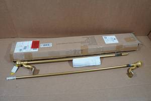 lot 60 image: Twist & Shout Decorative Window Tension Rod - Gold 28-48