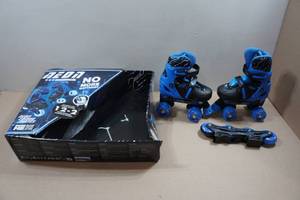 lot 107 image: Adjustable Neon Roller Skates - Kids 12-2