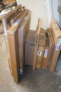 lot 165 image: Large Assortment of Picture Frames and White Boards