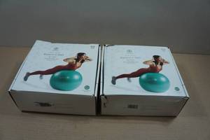lot 181 image: 2 Gaiam Total Body Balance Balls - Missing Plugs