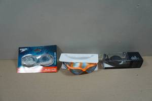 lot 183 image: 3 Adult Swim Goggles - Speedo, Nike