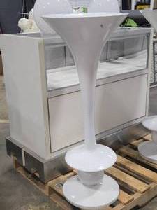 lot 426 image: Composite Floor Vase 43 x 18 (glossy white)