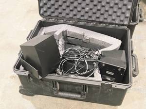 lot 385 image: Lot of (4) Charli Multi-Device Charging Stations (black) with Pelican Storm Case iM2720 Padded Carry Case