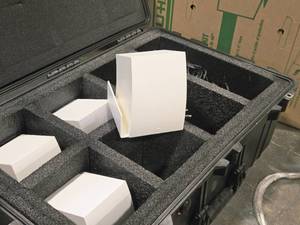 lot 387 image: Lot of (4) Charli Multi-Device Charging Stations (white) with Pelican Storm Case iM2720 Padded Carry Case