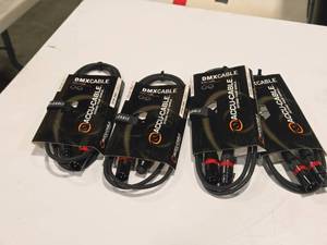 lot 389 image: Lot of (4) Accu-Cable 5 3-pin DMX Cables AC3PDMX5