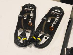 lot 391 image: Lot of (2) Accu-Cable 10 3-pin DMX Cables AC3PDMX10