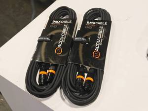 lot 393 image: Lot of (2) Accu-Cable 25 3-pin DMX Cables AC3PDMX25