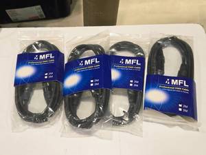 lot 395 image: Lot of (4) MFL 2-meter Professional DMX Cables 3 Pin Signal XLR Male to Female