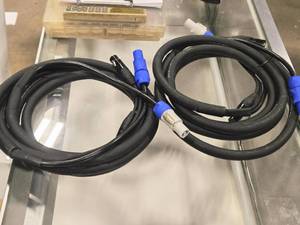 lot 398 image: Lot of (2) 12 3-pin DMX Cables with Power Link Cable