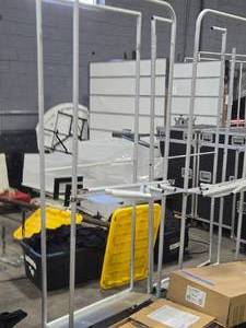 lot 501 image: Collapsible  Portable Aluminum Frame for Display  Trade Shows including (2) Shelves