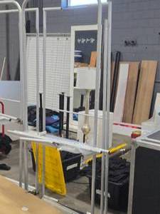 lot 502 image: Collapsible  Portable Aluminum Frame for Display  Trade Shows including (2) Shelves