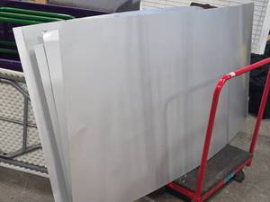lot 512 image: Lot of (12) Aluminum Sheets 116 x 76 x 43 with Multiple Other Sheets