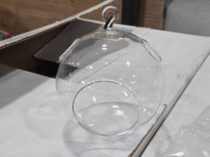 lot 544 image: Lot of (13) 4 12 Glass Hanging Ornaments (clear)