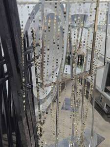 lot 625 image: Lot of (6) Wild Things Metallic Mirror Beaded Curtain 3 x 4 (shimmy light gold)