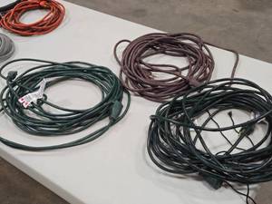 lot 610 image: Lot of (3) Extension Cords - 55, 30 and 25