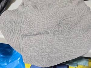 lot 662 image: Lot of (1) Threshold Euro Throw Pillow Covers 24 x 24 (dark radiant grey)