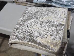 lot 668 image: Lot of (2) Phantoscope Polyester Throw Pillow Covers 20 x 20 (goldcream)