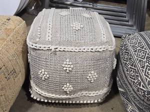 lot 684 image: Knit Floor Pouf 20 x 20 x 16