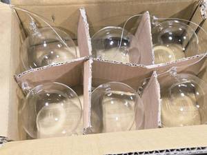 lot 466 image: Lot of (8 Boxes) 3 14 Hanging Glass Ball Strand 6-ball Dcor